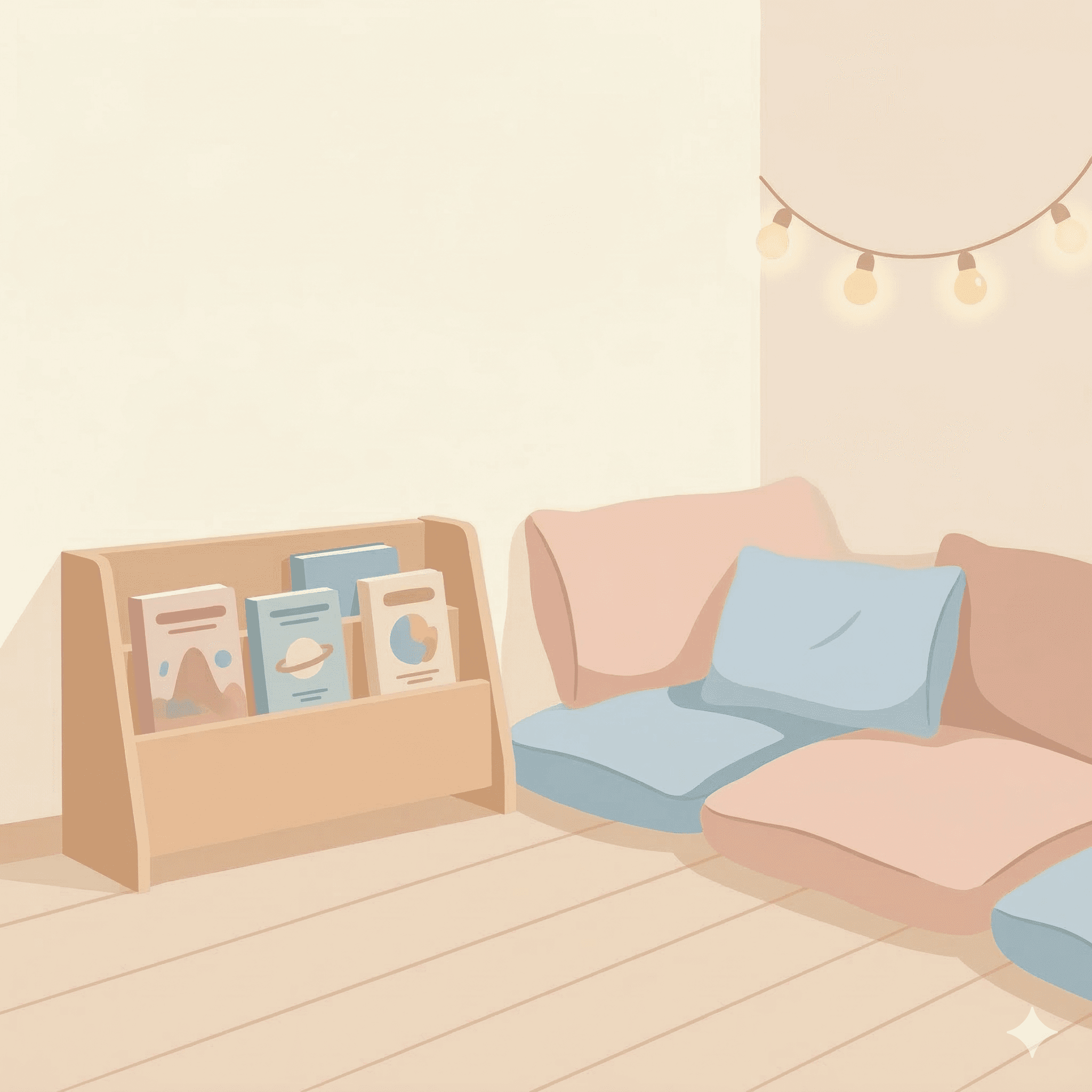 Warm reading space placeholder